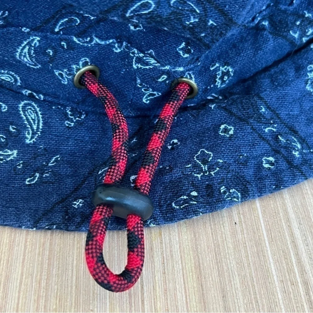 Kid's Chambray Paisley Print Bucket Hat
